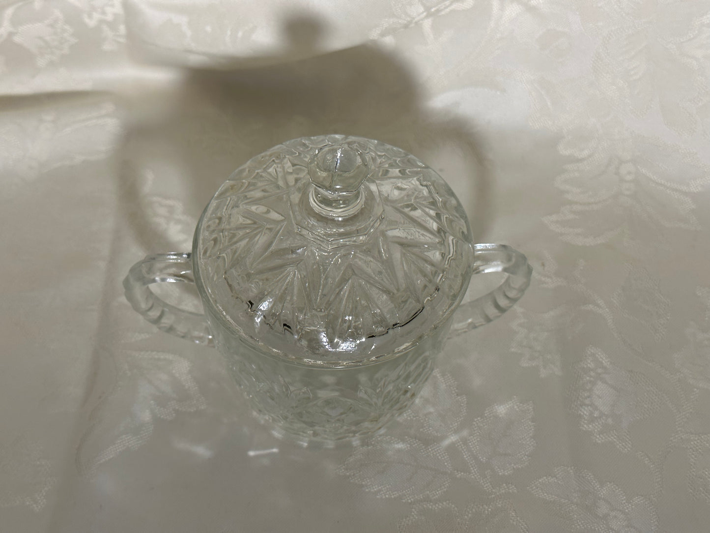 Anchor Hocking Precut Clear Flat Sugar Bowl