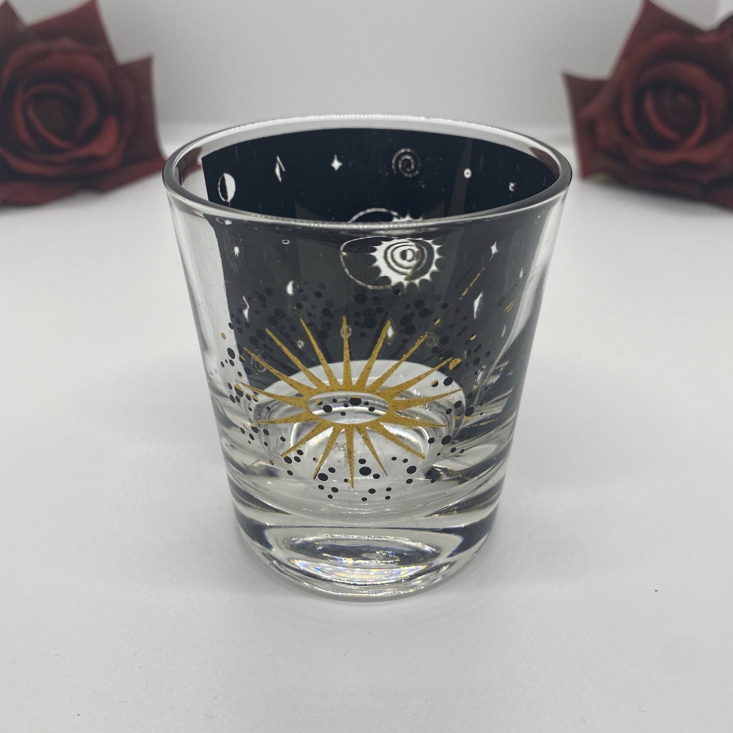 Starburst Celestial Eclipse Low Ball Glass