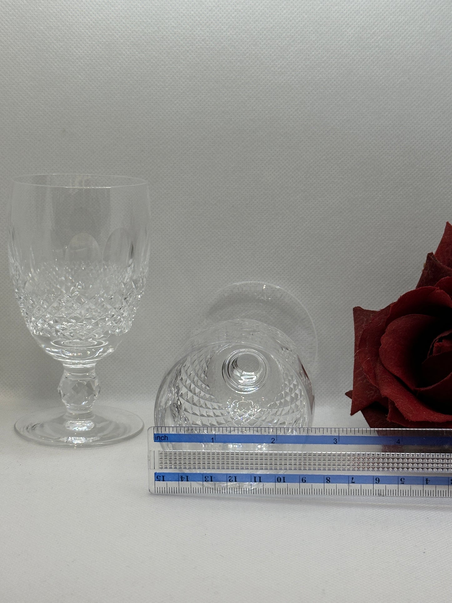 Two clear sherry glass by Waterford Crystal.