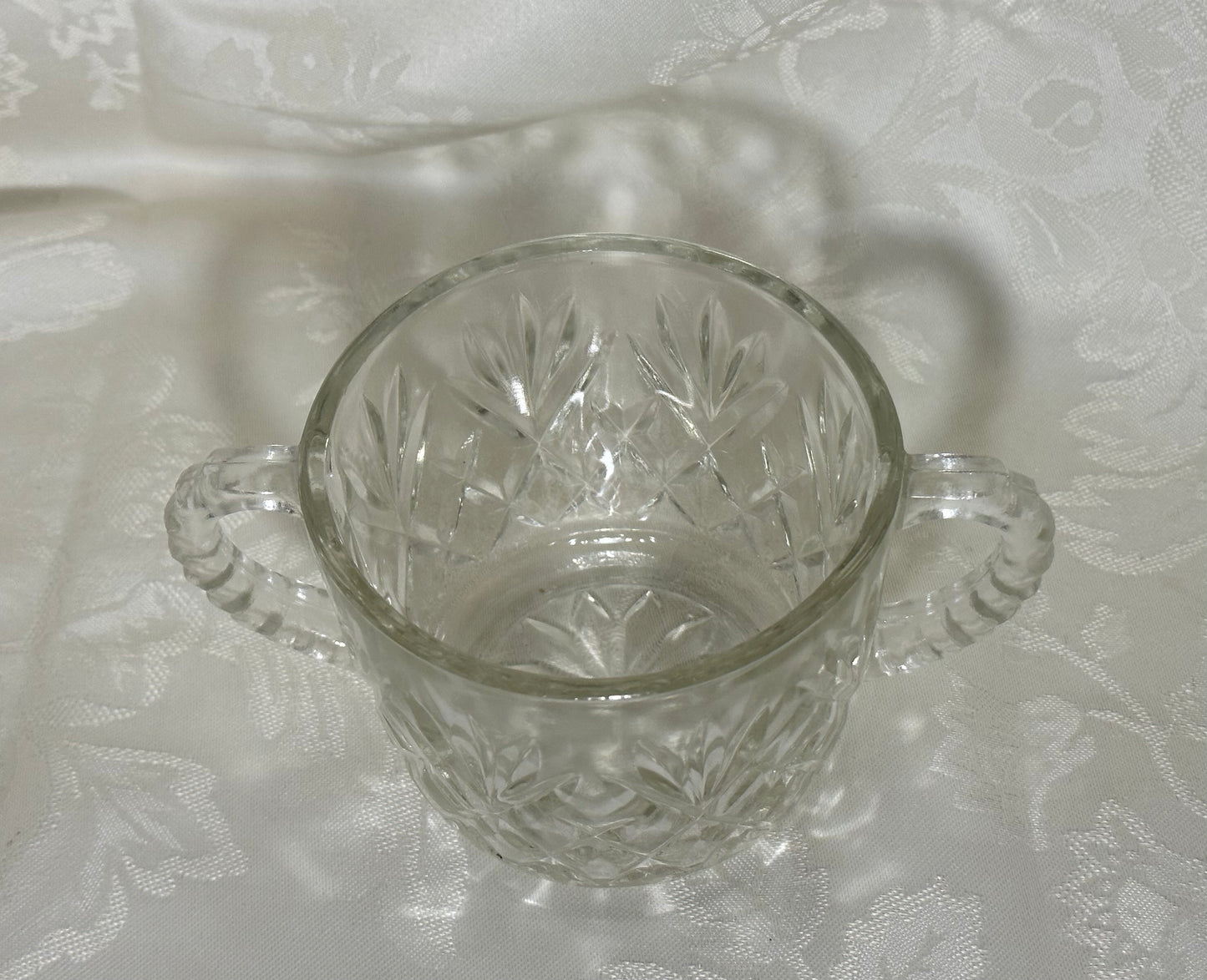 Anchor Hocking Precut Clear Flat Sugar Bowl