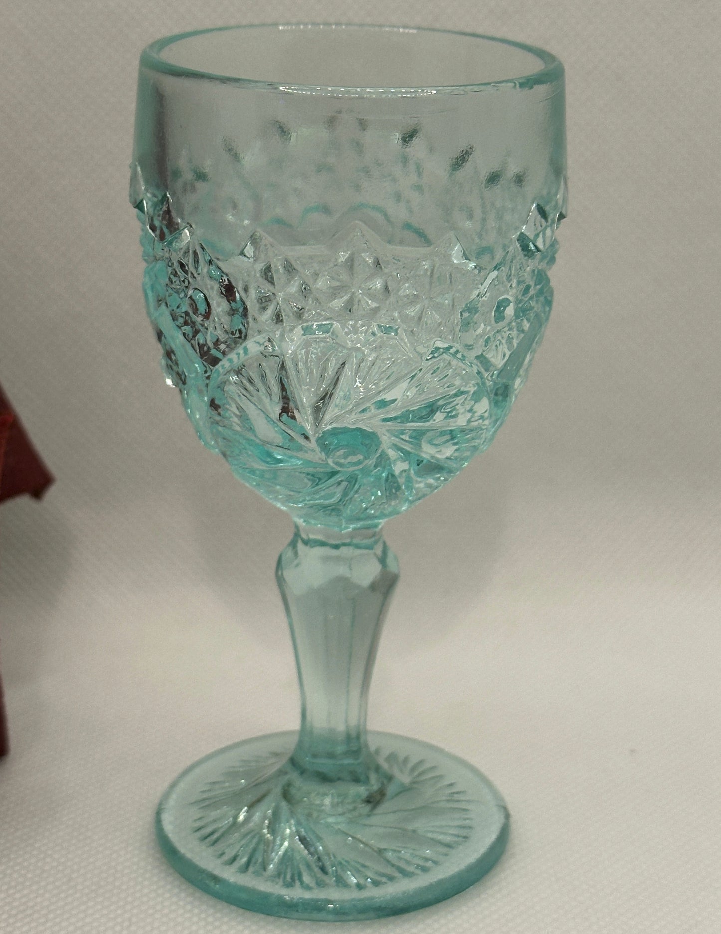 Degenhart Buzz Saw Pinwheel Light Aqua Glass