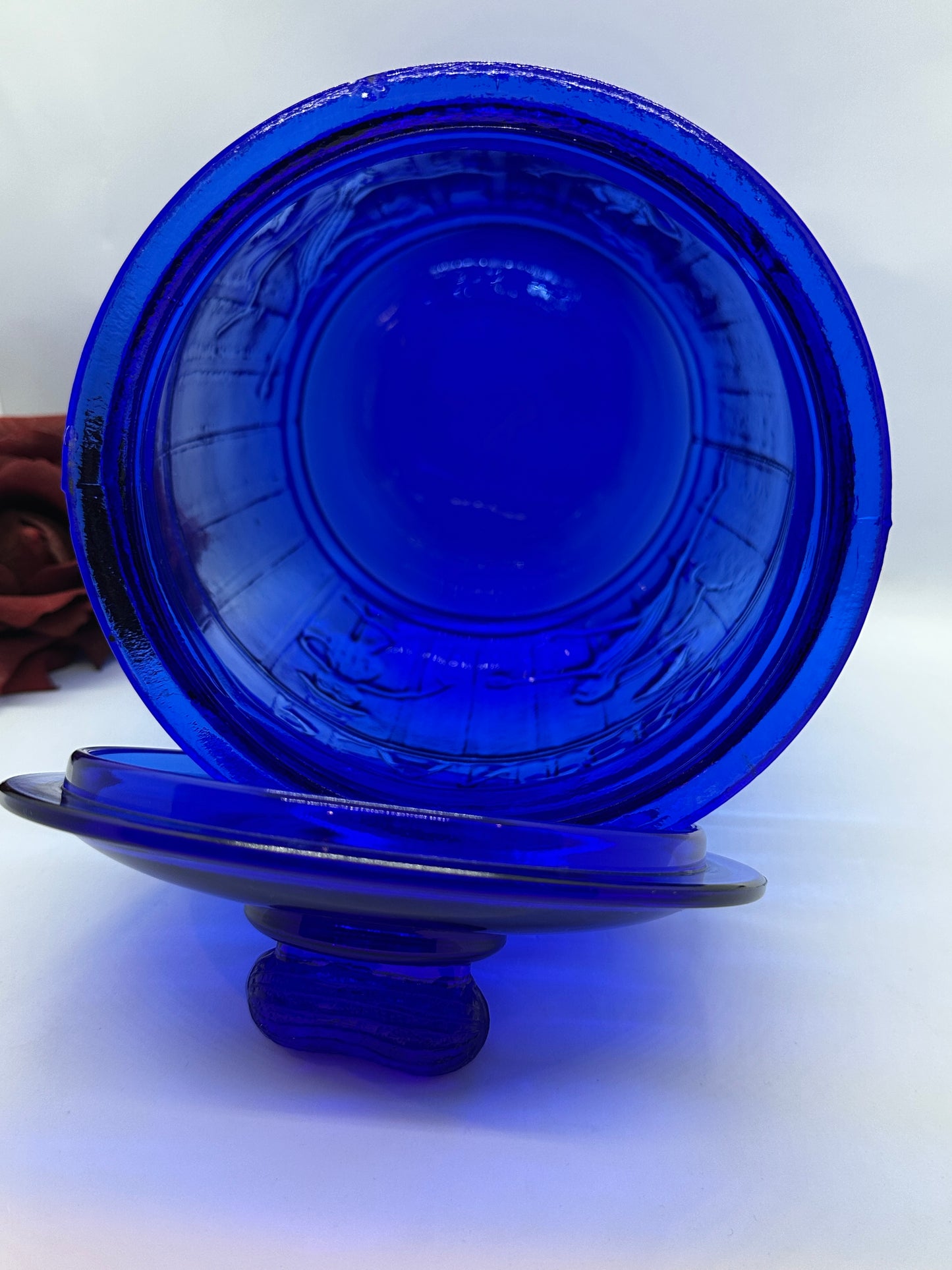 Planters Cobalt Blue Store Counter Jar, Running Peanuts