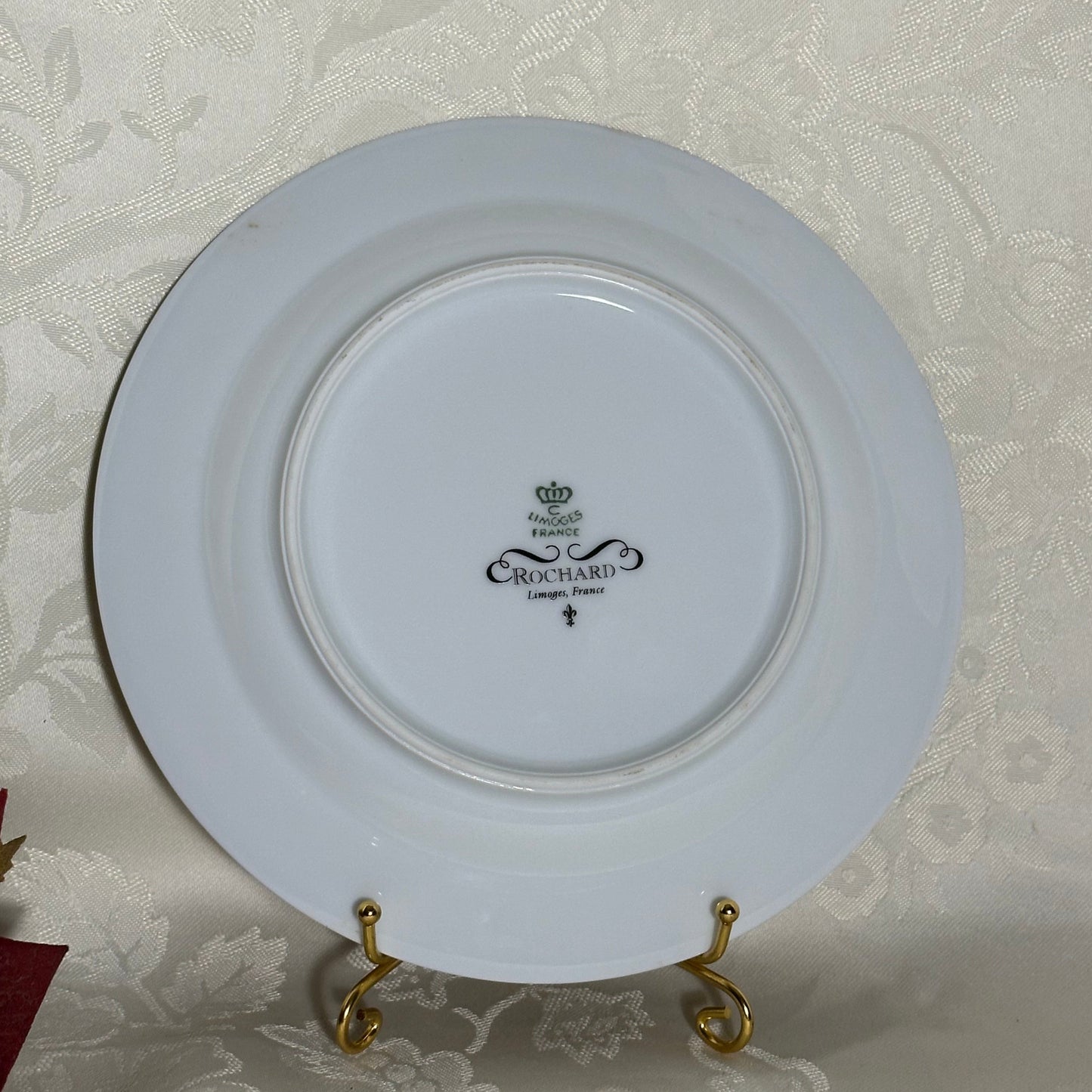 Vintage Rochard Limoges France, Fruit Still Life China Dessert Plates