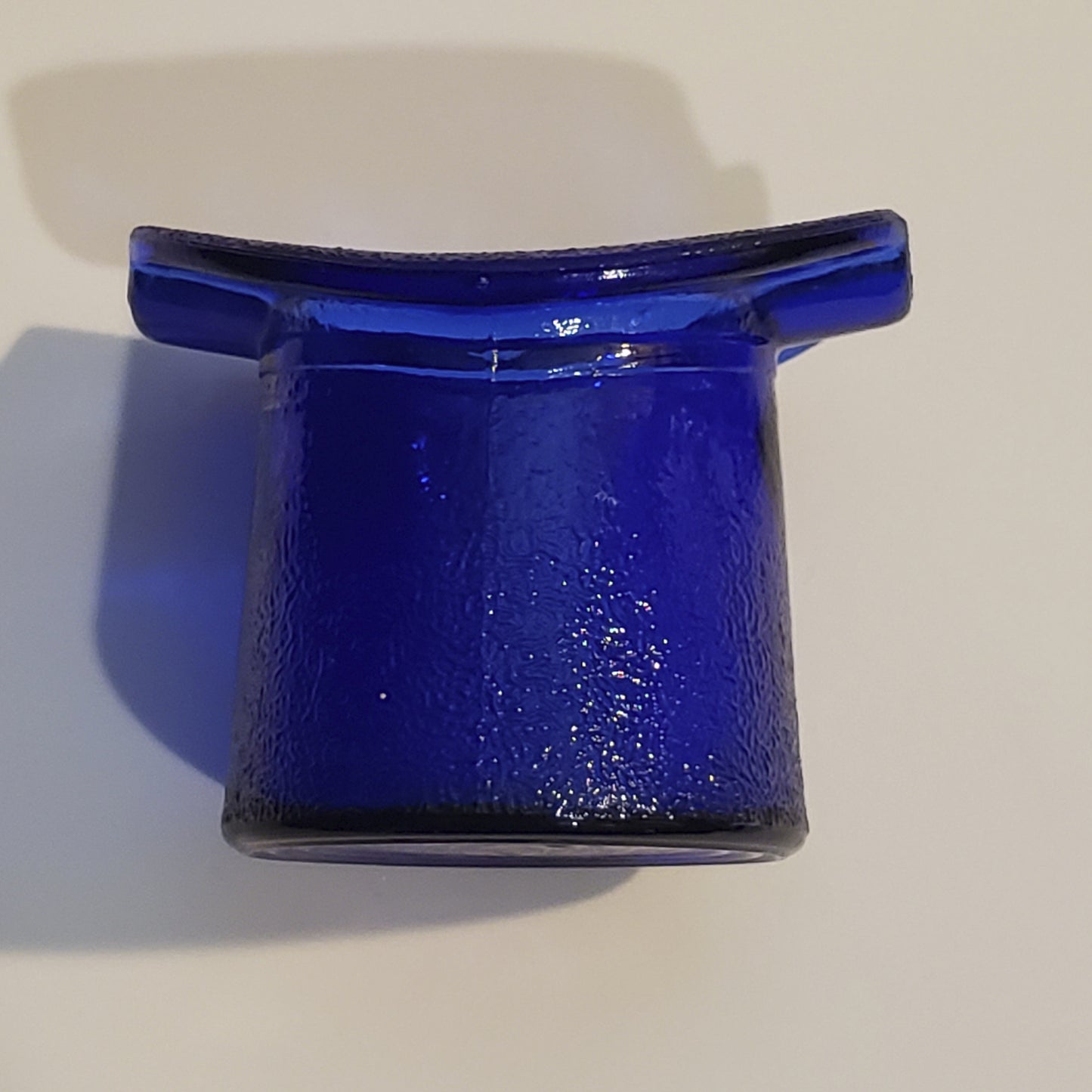 Depression Era Cobalt Blue Top Hat Glass Ashtray