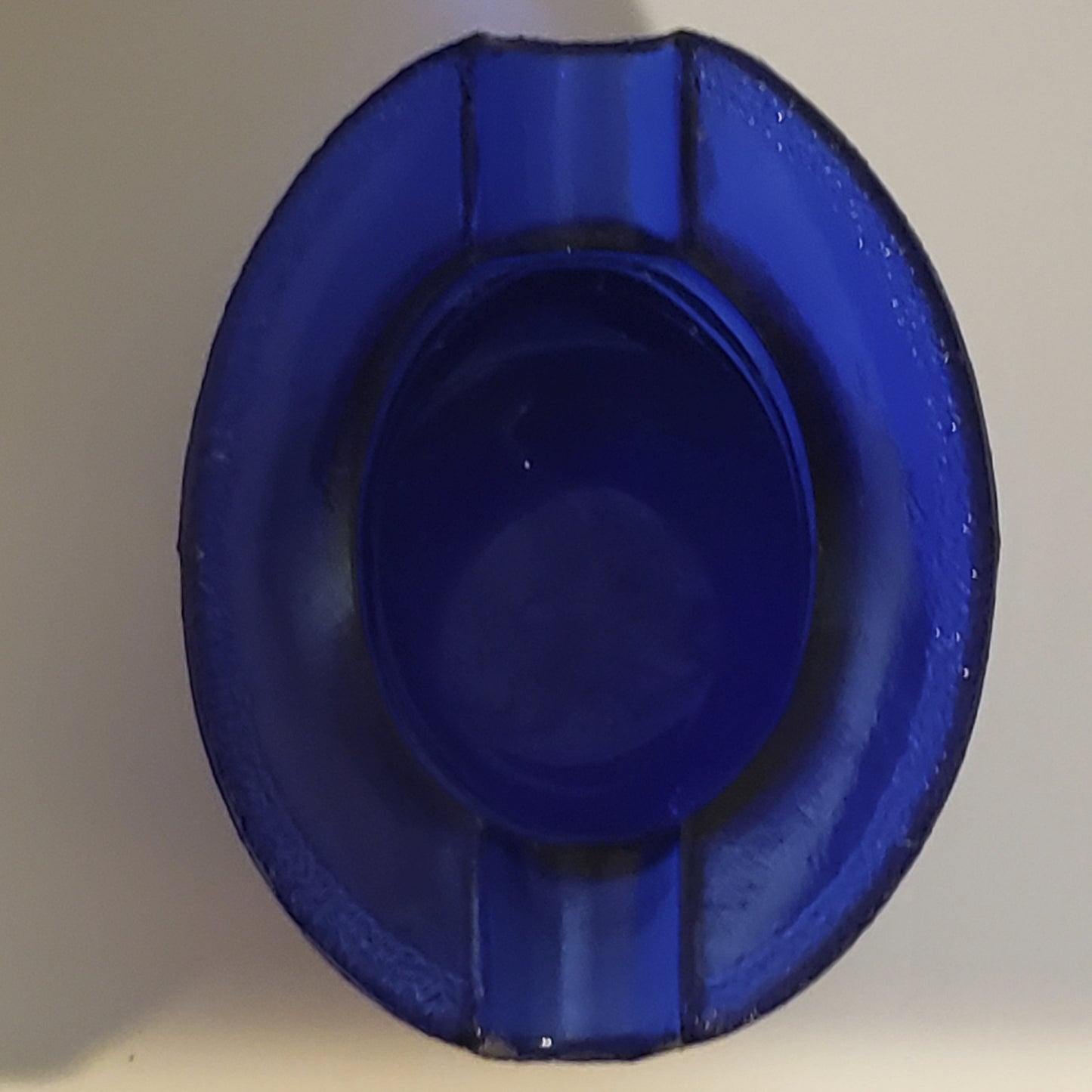 Depression Era Cobalt Blue Top Hat Glass Ashtray
