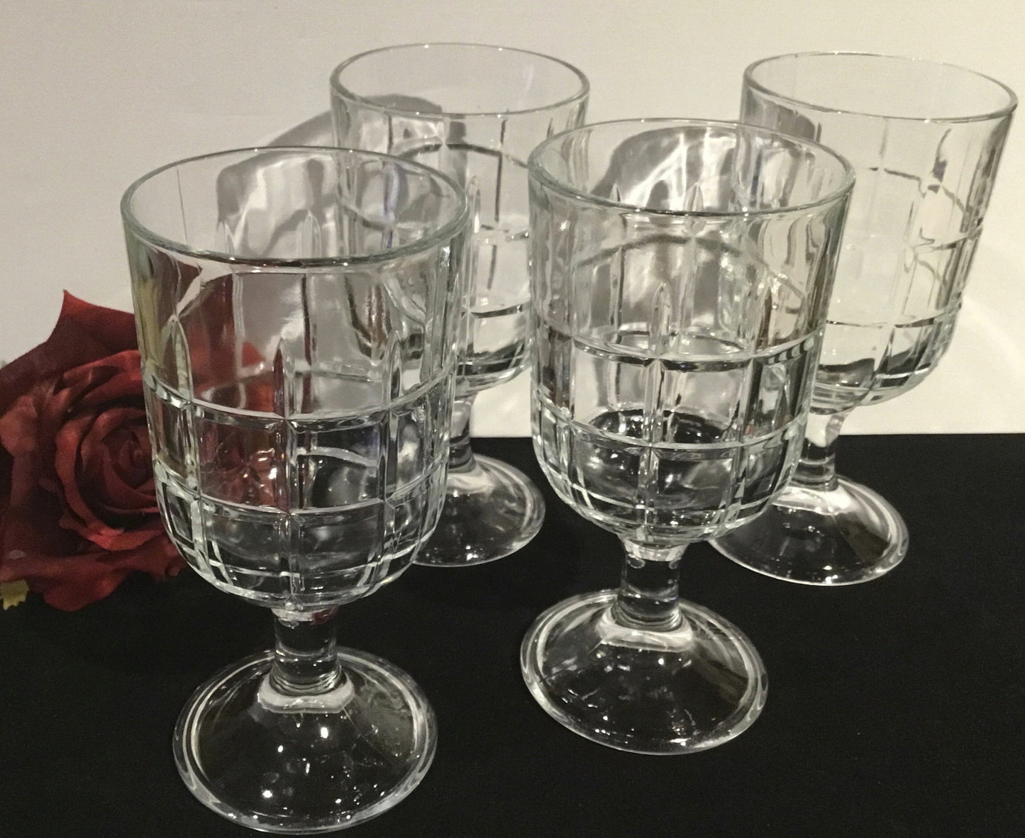 Anchor Hocking Tartan Manchester Clear Water Goblets