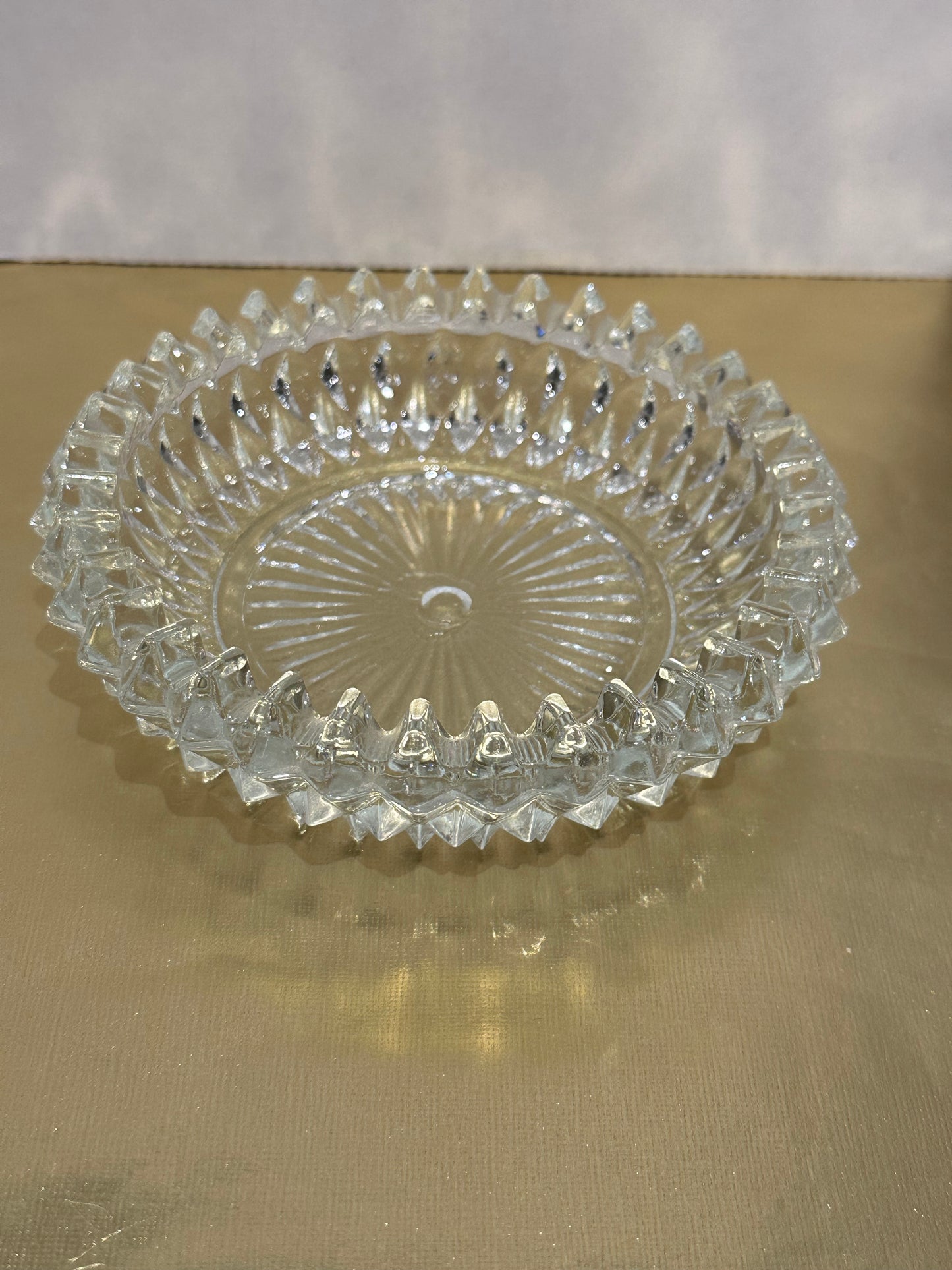 Diamond Point Indiana Glass Ashtray Trinket