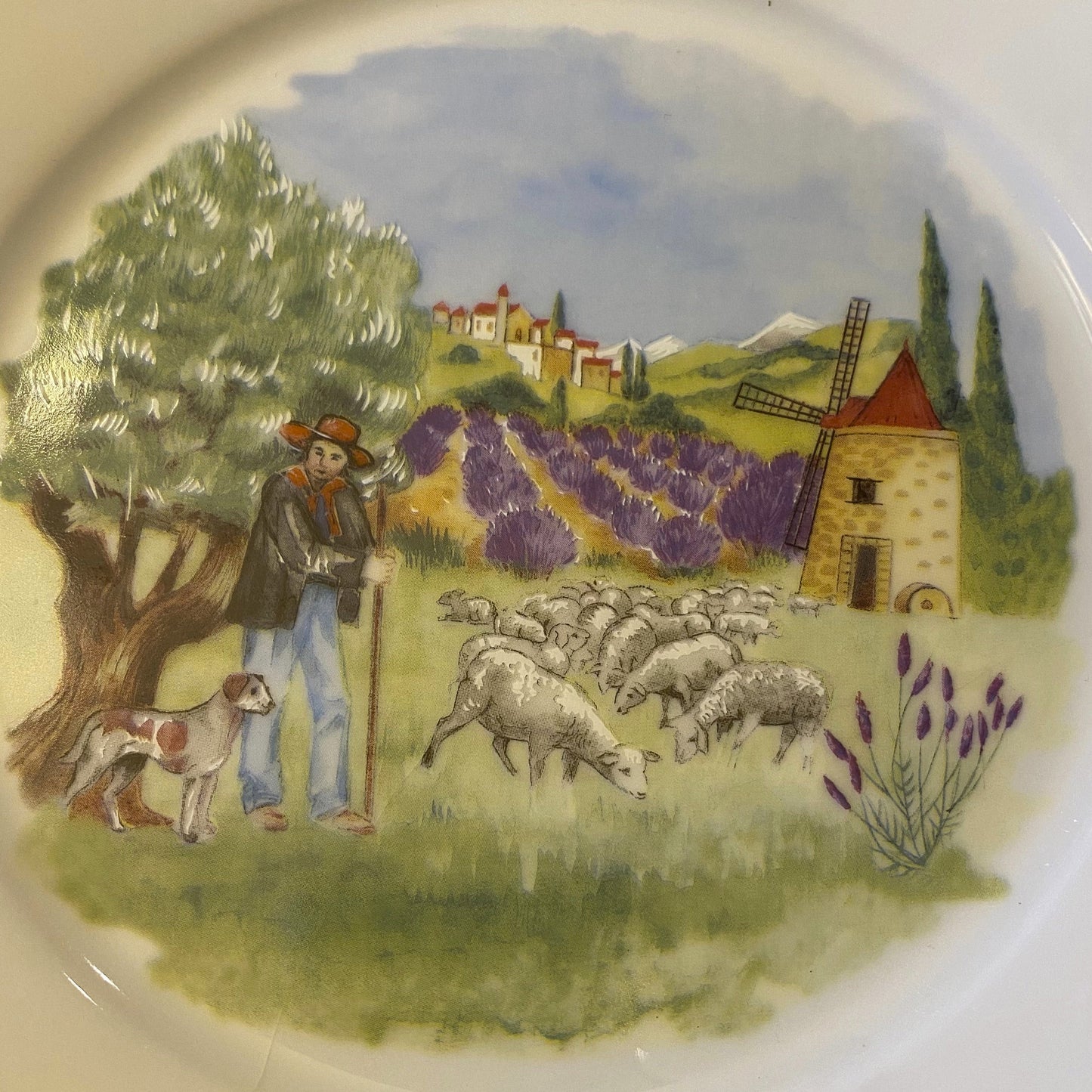 Limoges Porcelaine De Sologne Wine & Cheese Plates, Set of 6