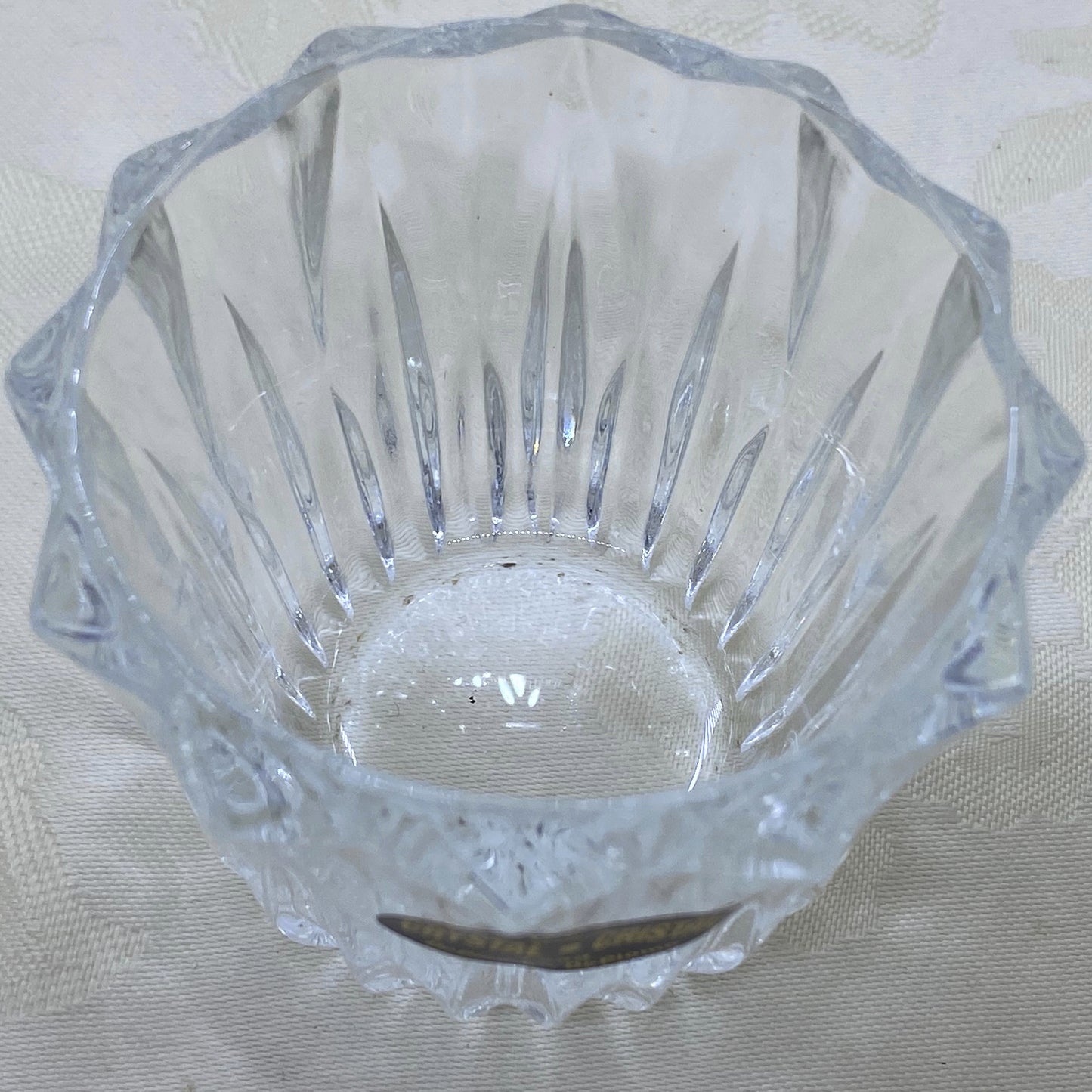 U.S.A. Deplomb Deplomb Lead Crystal Votive Candle Holder
