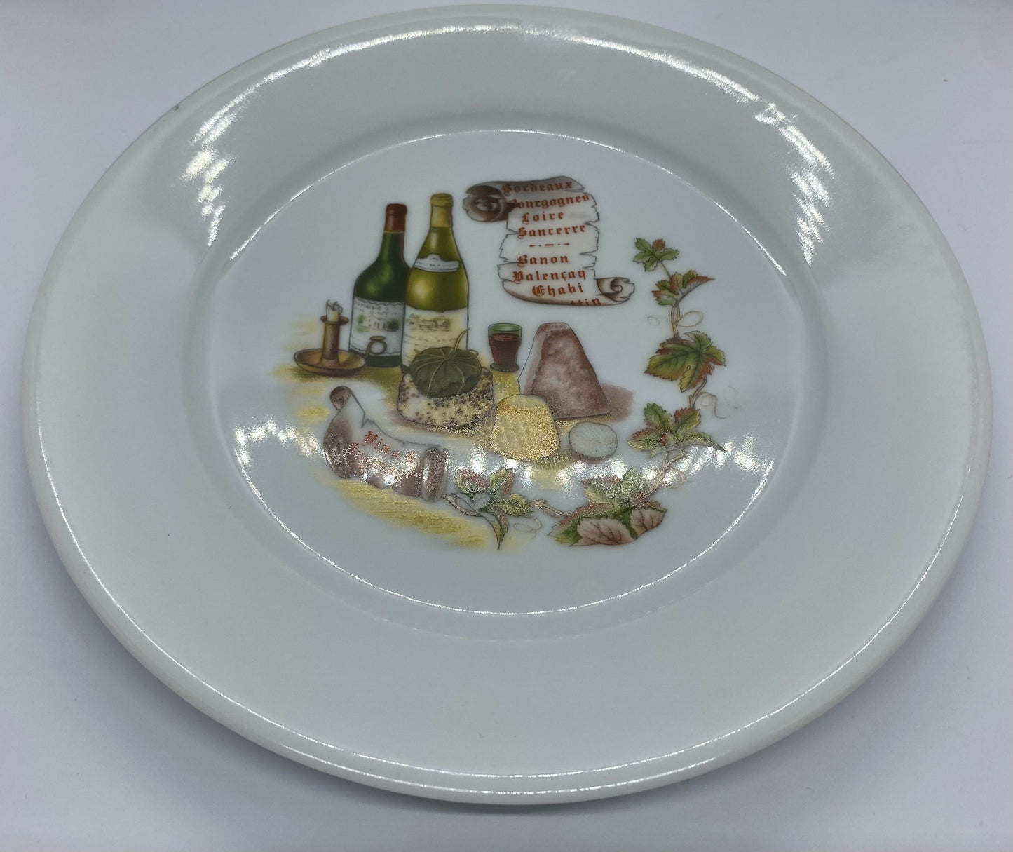 Limoges Porcelaine De Sologne Wine & Cheese Plates, Set of 6
