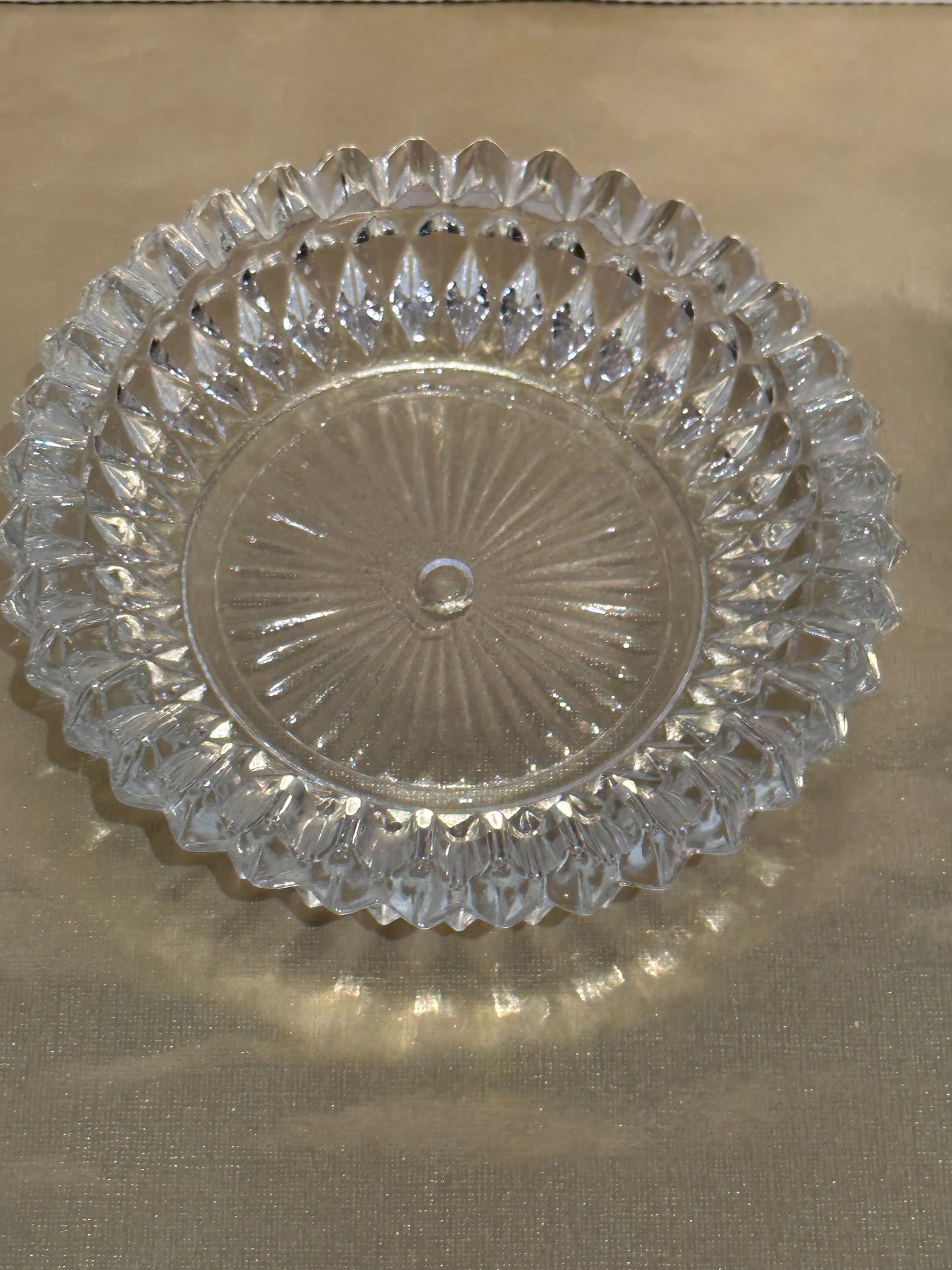Diamond Point Indiana Glass Ashtray Trinket