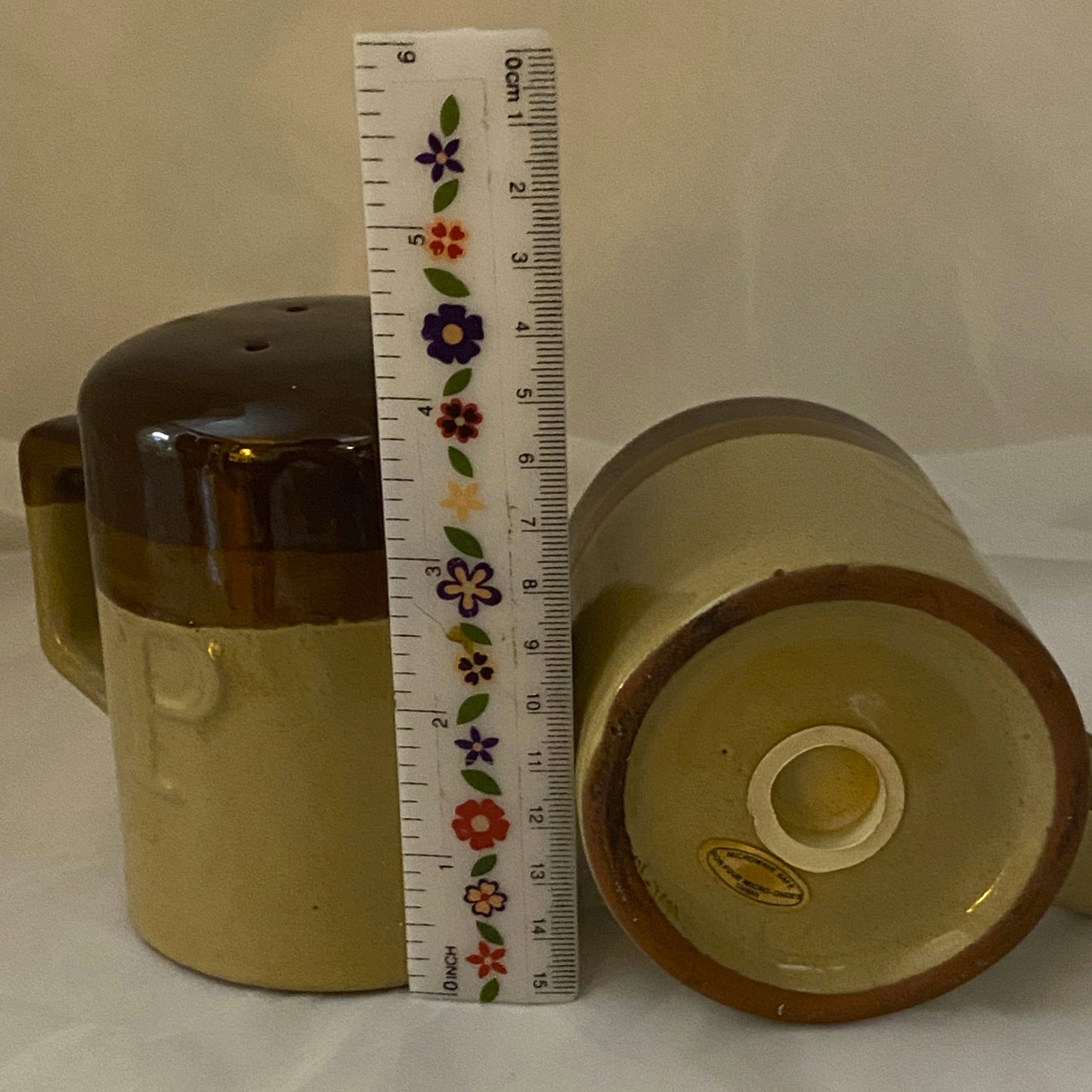 Brown and Tan Salt and Pepper Shaker