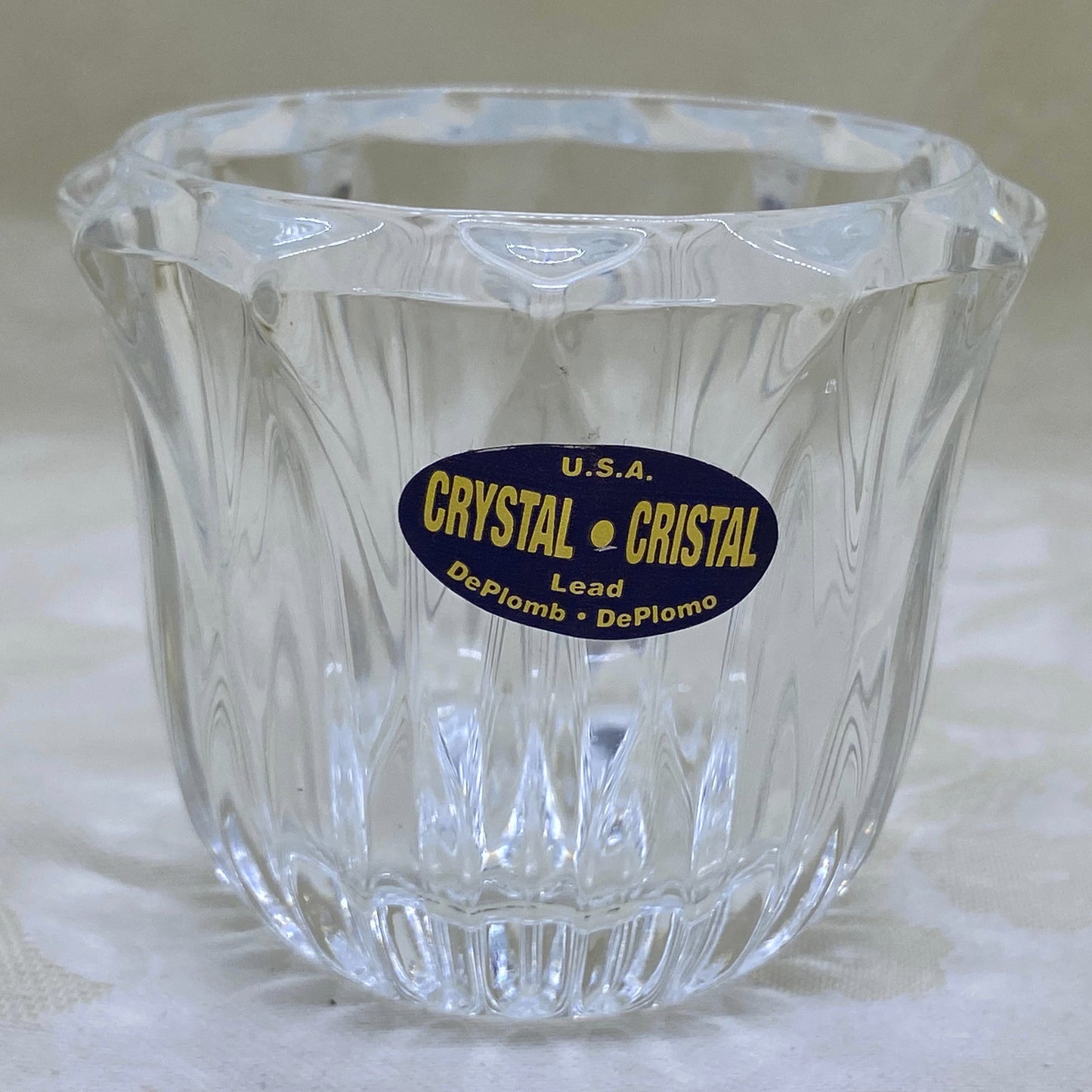 U.S.A. Deplomb Deplomb Lead Crystal Votive Candle Holder