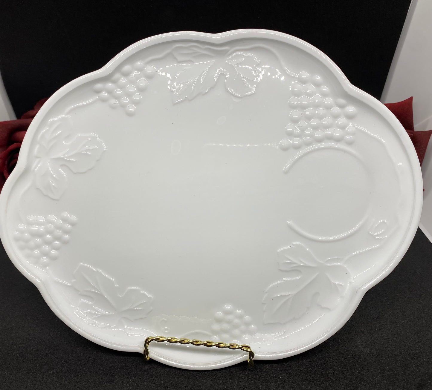 Snack Plate & Punch/Snack Cup Set Harvest Milk Glass by Colony, Sets of 4