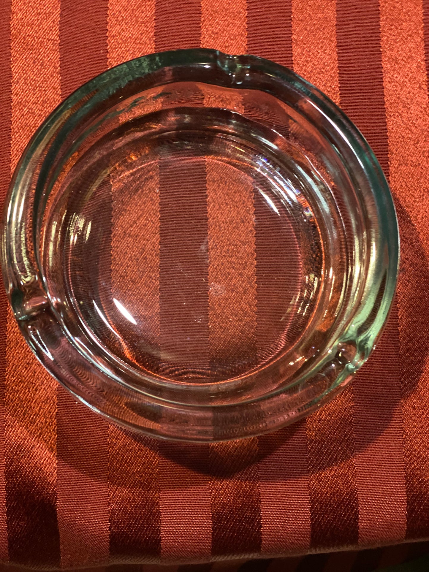Heavy Round Crystal Ashtray