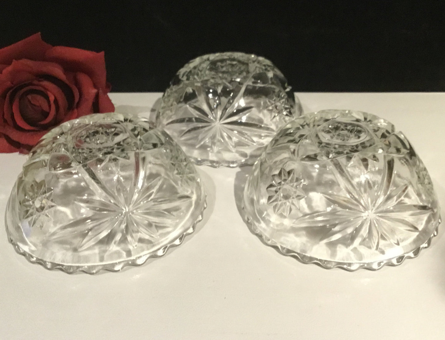 Anchor Hocking Star of David 5" Crimped Salad Bowls