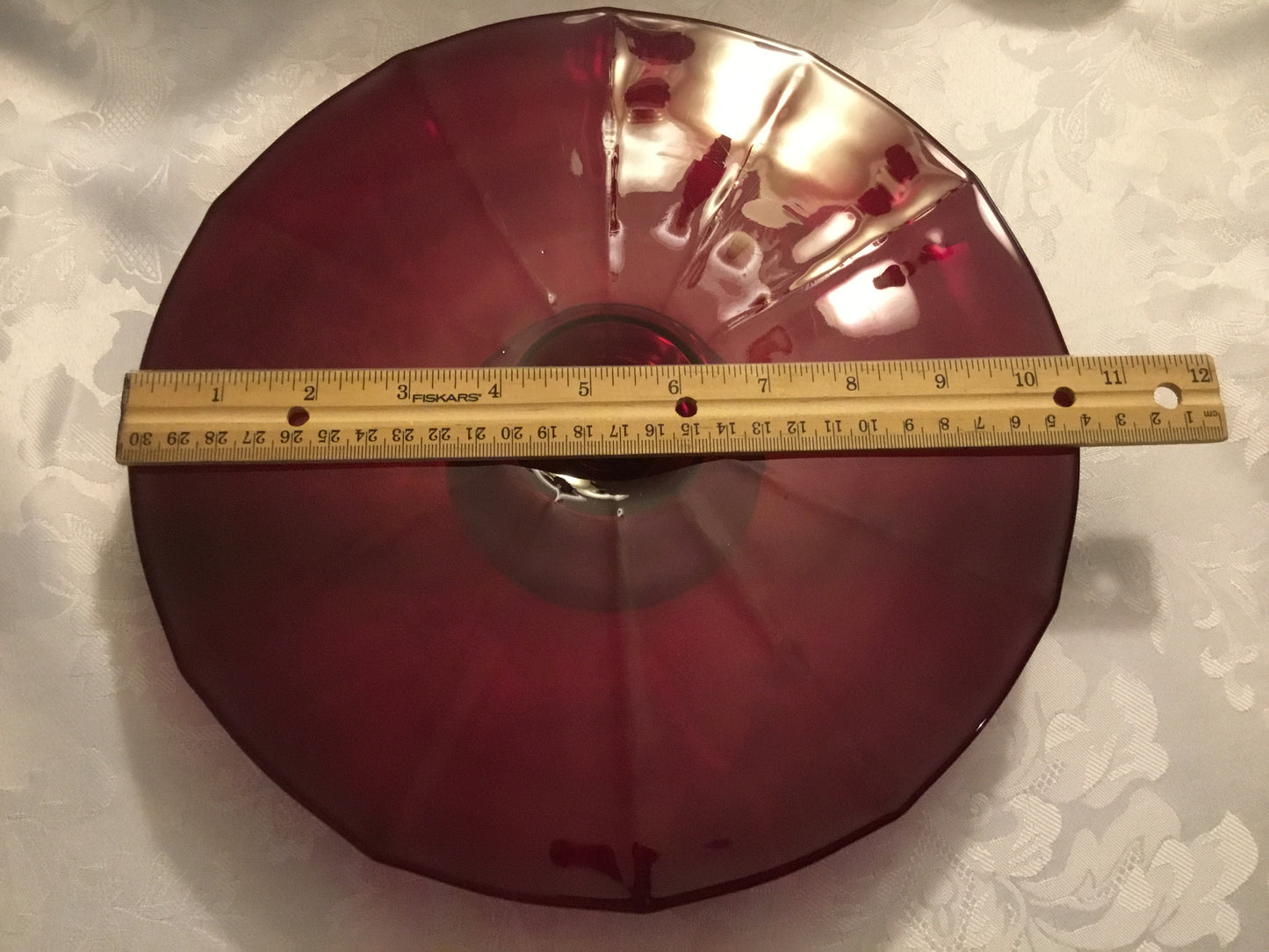Ruby Red Handled Snack Server Tray