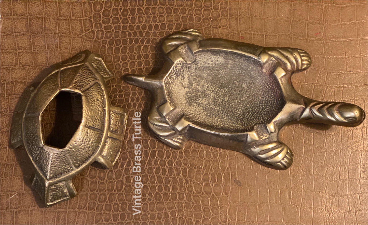 Brass Turtle Ashtray
