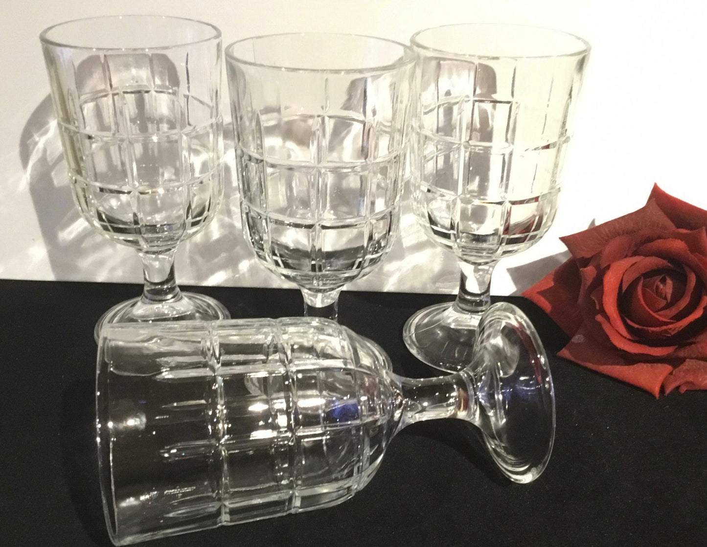 Anchor Hocking Tartan Manchester Clear Water Goblets