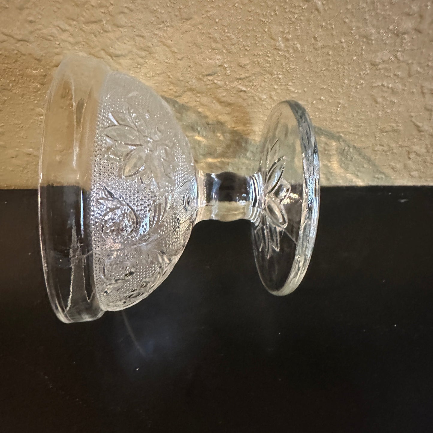 Indiana Glass Sandwich Clear Champagne Tall Sherbet Glasses