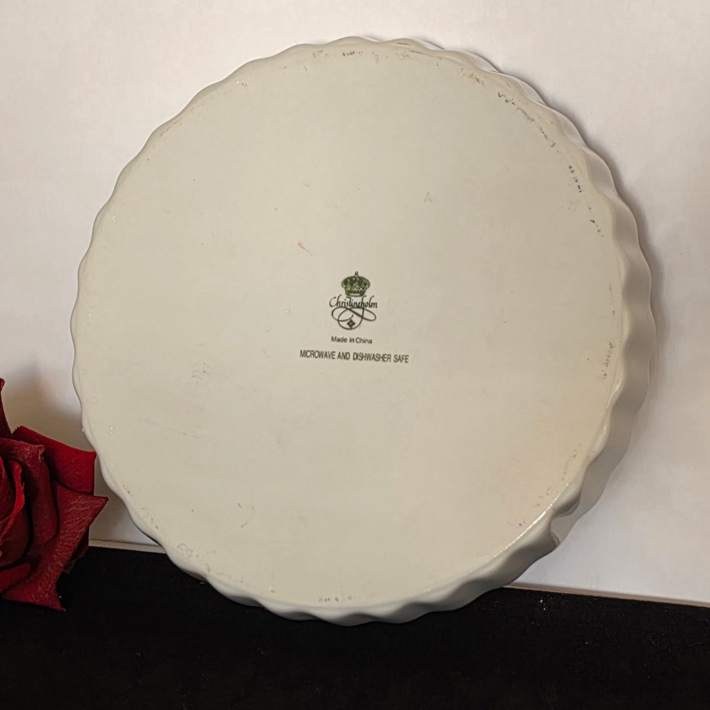 Christineholm 9” Rose Decorative Quiche Dish