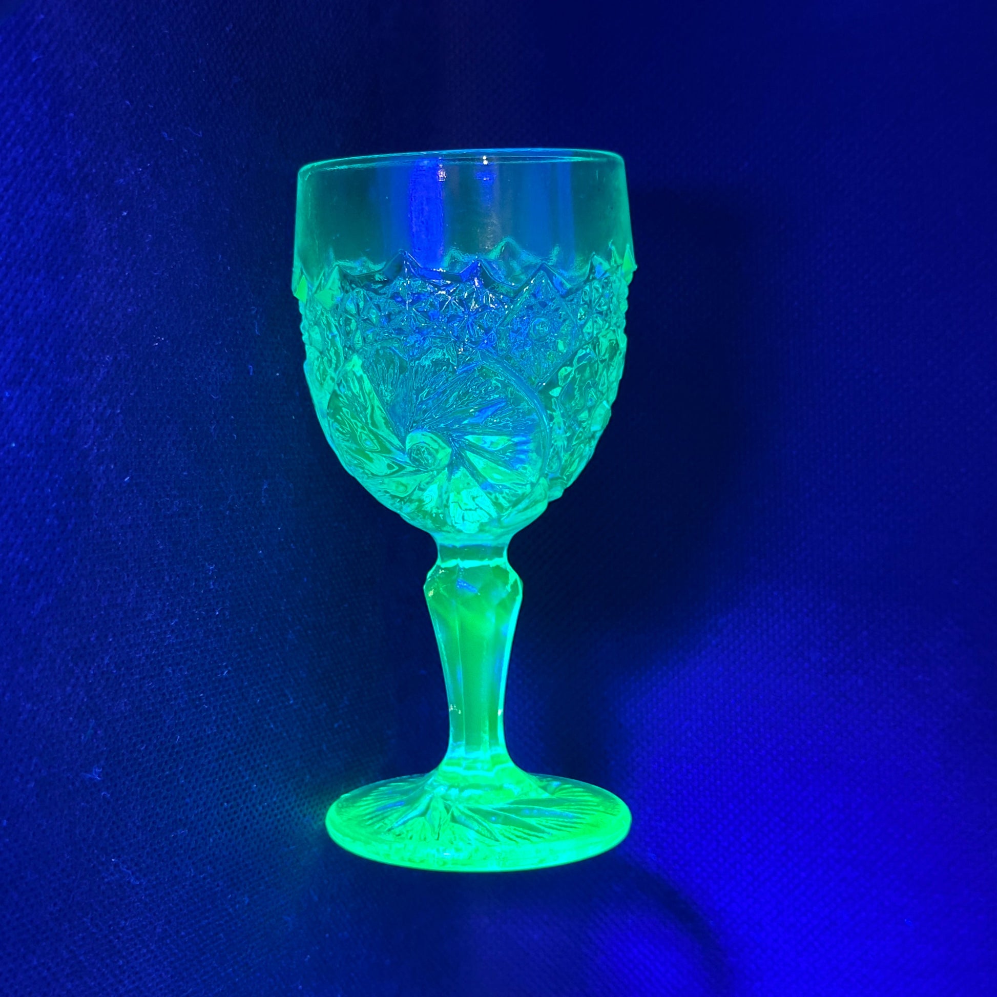 Glowing green glass 