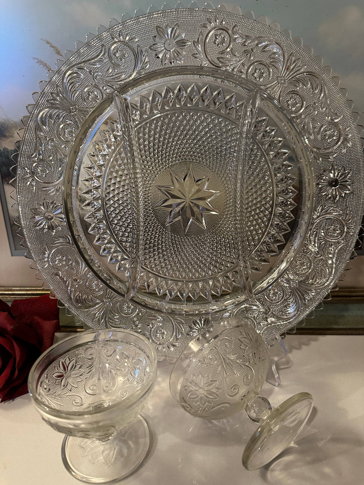 Duncan & Miller Relish Plate Paired with 