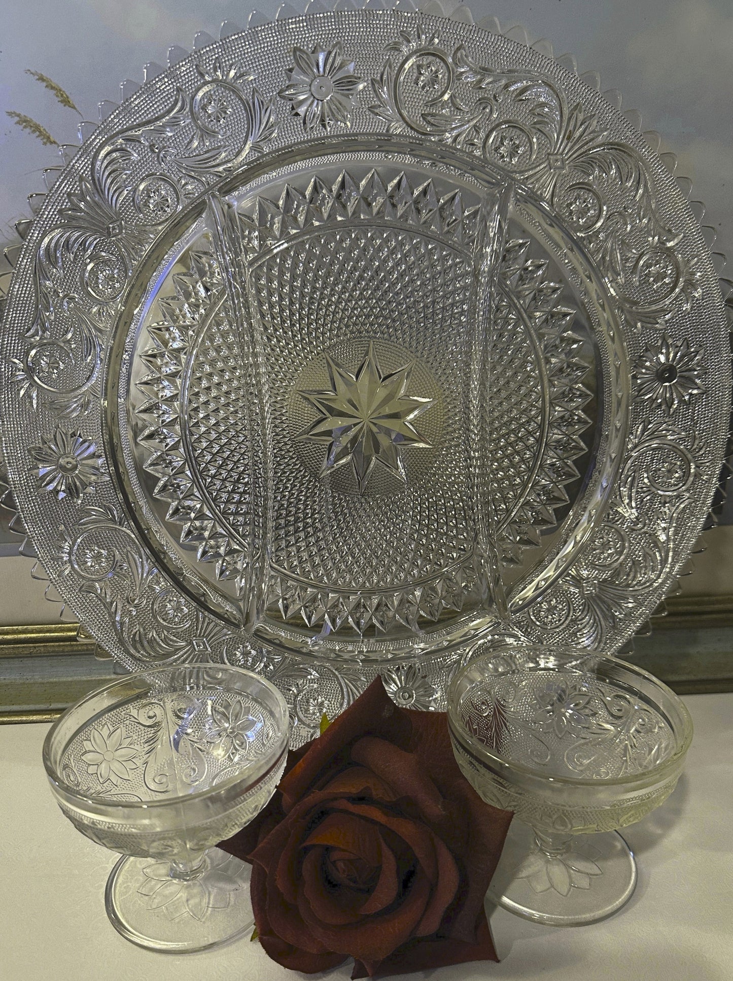Duncan & Miller Relish Plate Paired with 