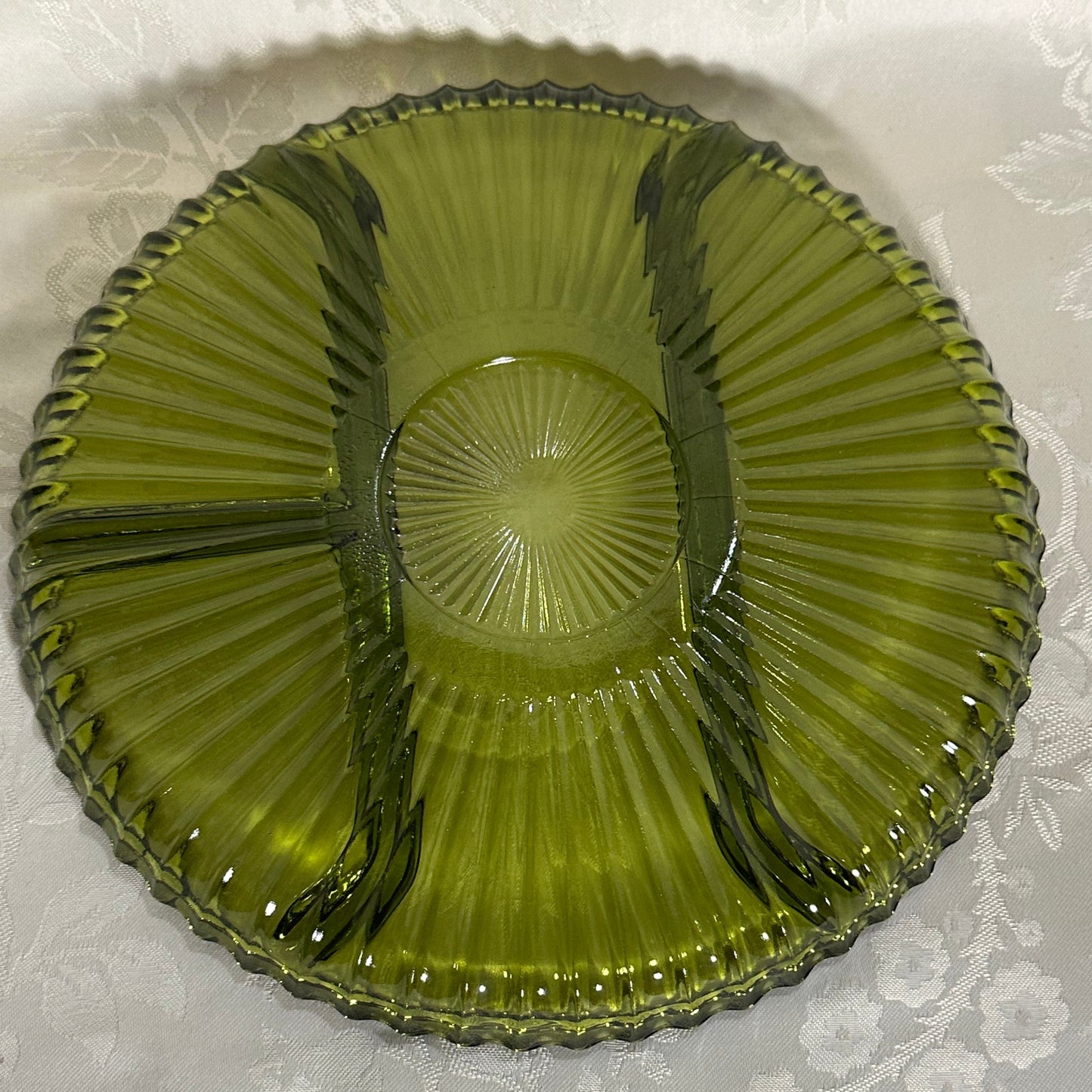 Vintage Indiana Glass 4 Section Relish Plates