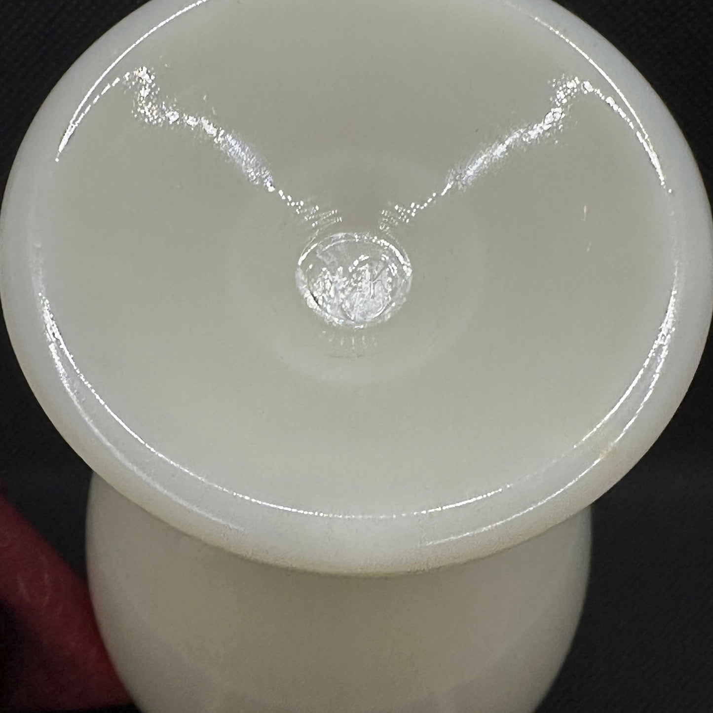 Signed "McKee Mark" Vaseline Uranium Custard Footed Cup