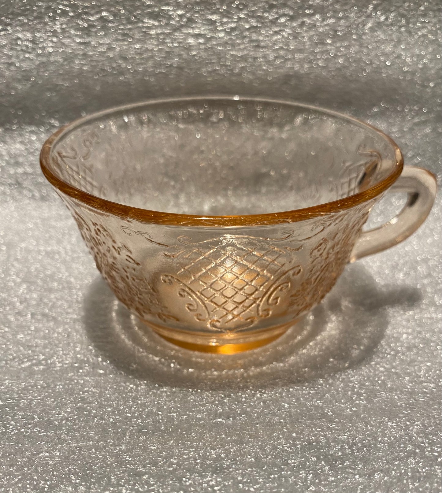 Federal Glass Normandie Pink Tea Cup