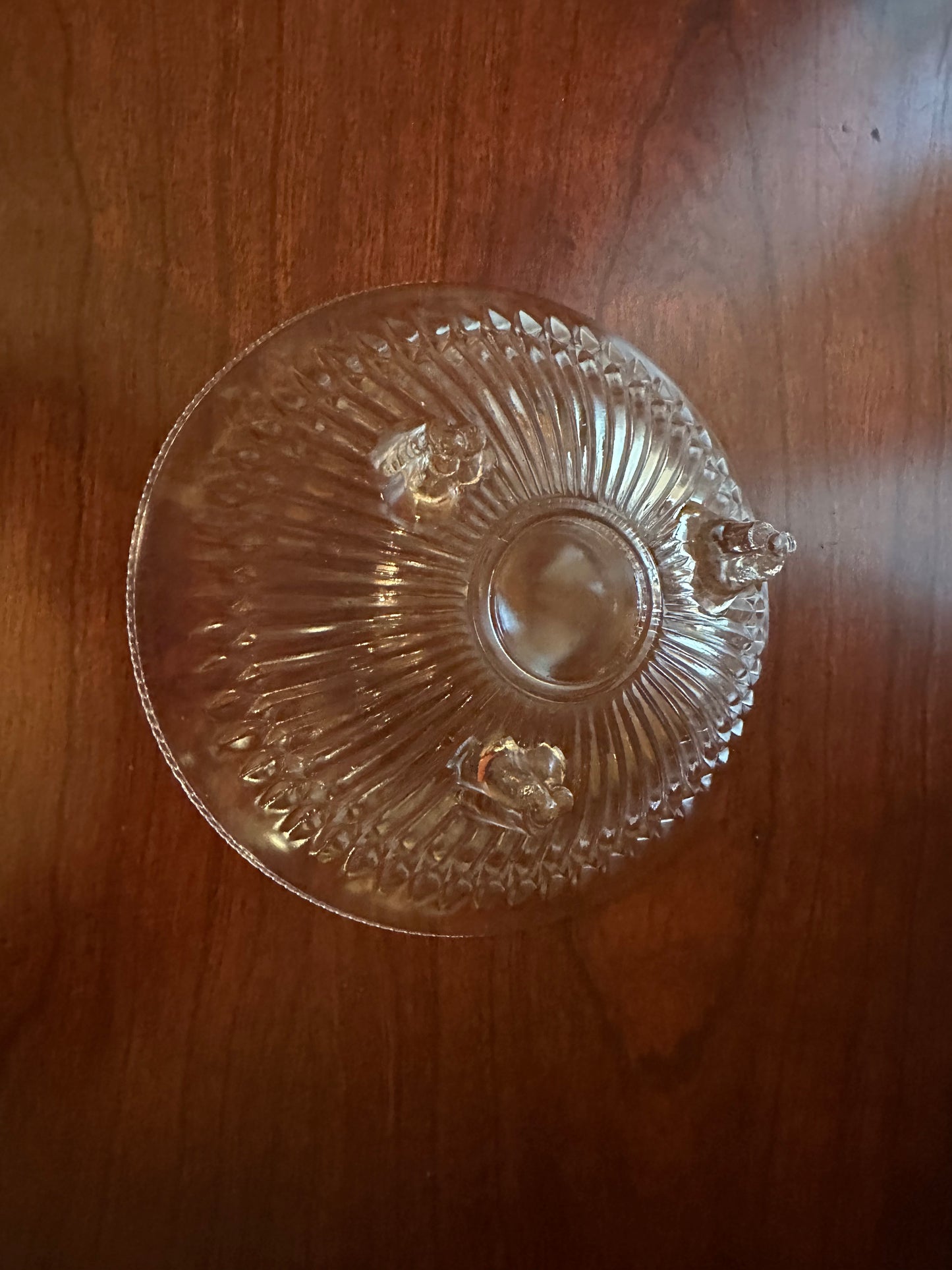 Jeannette Glass Three Footed Glass Bowl