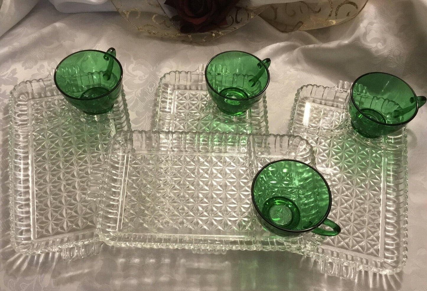 Vintage Anchor Hocking Serva Snack, Set of 4