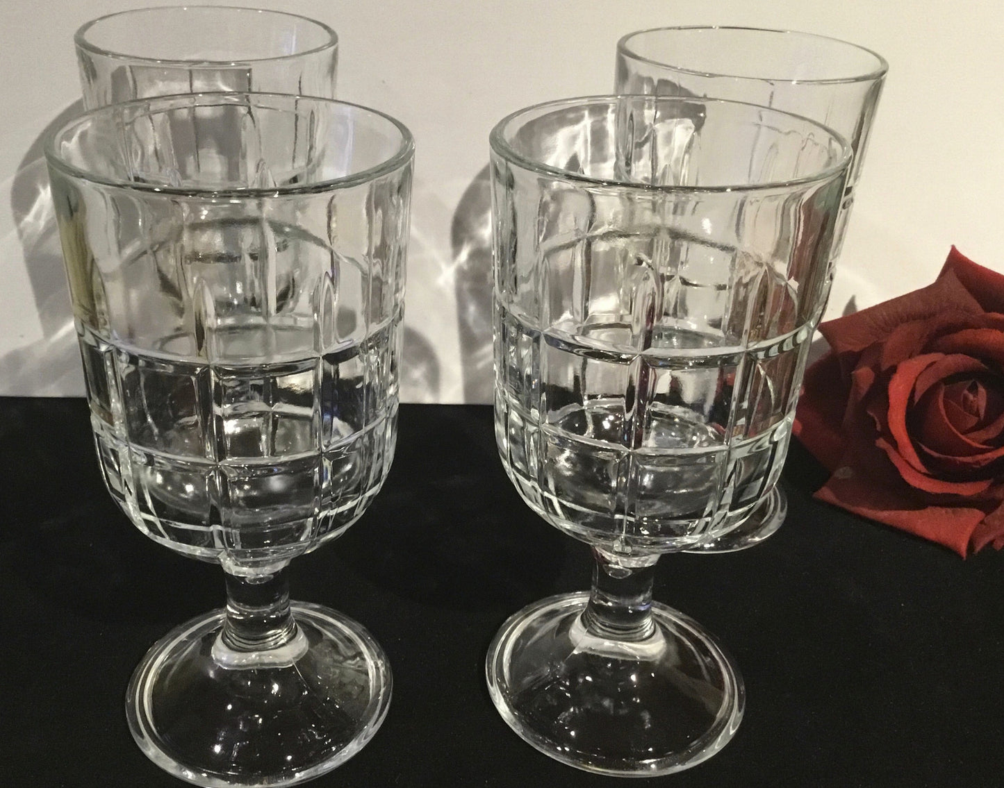 Anchor Hocking Tartan Manchester Clear Water Goblets