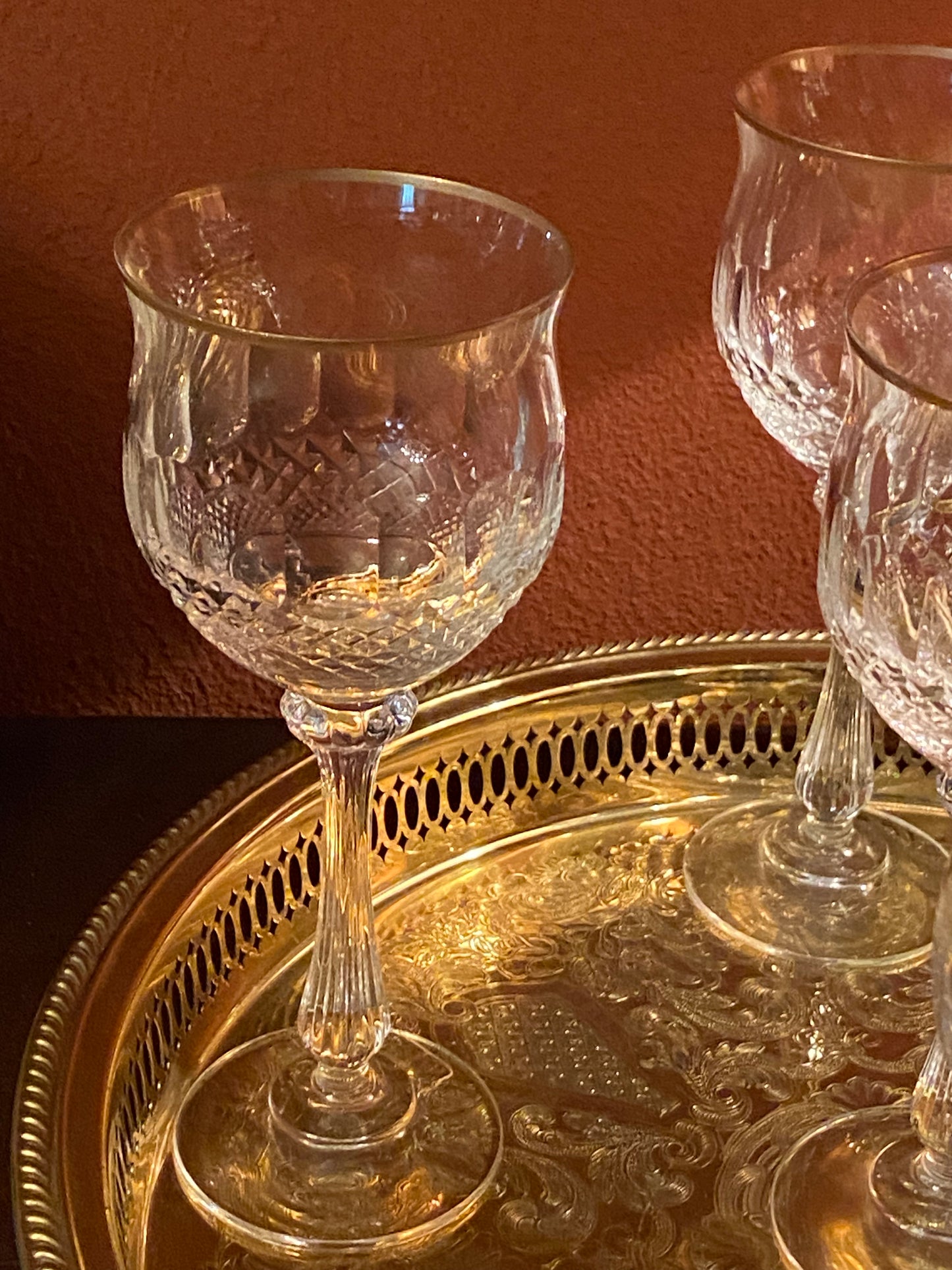 Mikasa Crystal Gold Crown Wine Glasses