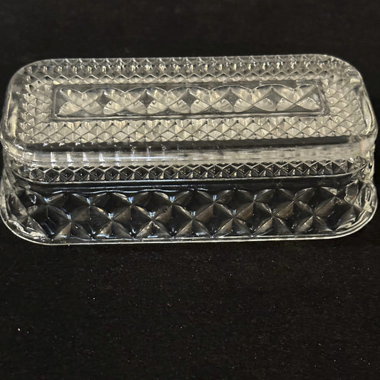 Anchor Hocking Glass - Wexford Clear Pattern - Butter Dish Lid only