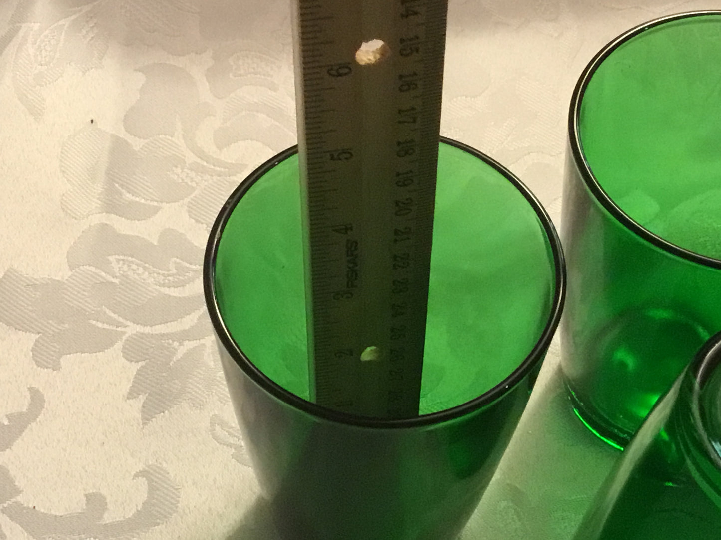9 Oz Flat Tapered Tumbler Forest Green by Anchor Hocking, Set of 6