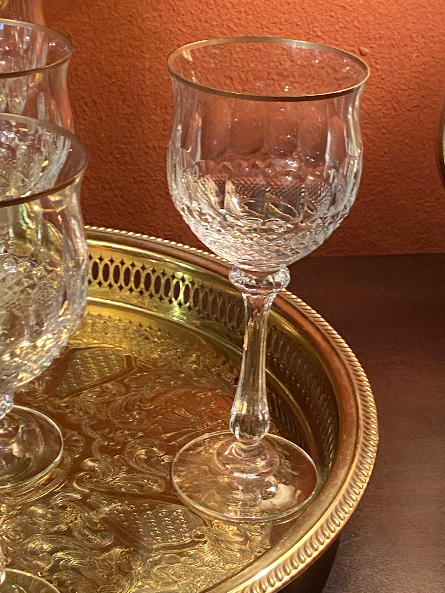 Mikasa Crystal Gold Crown Wine Glasses