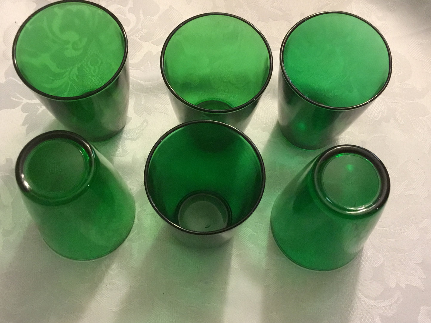 9 Oz Flat Tapered Tumbler Forest Green by Anchor Hocking, Set of 6