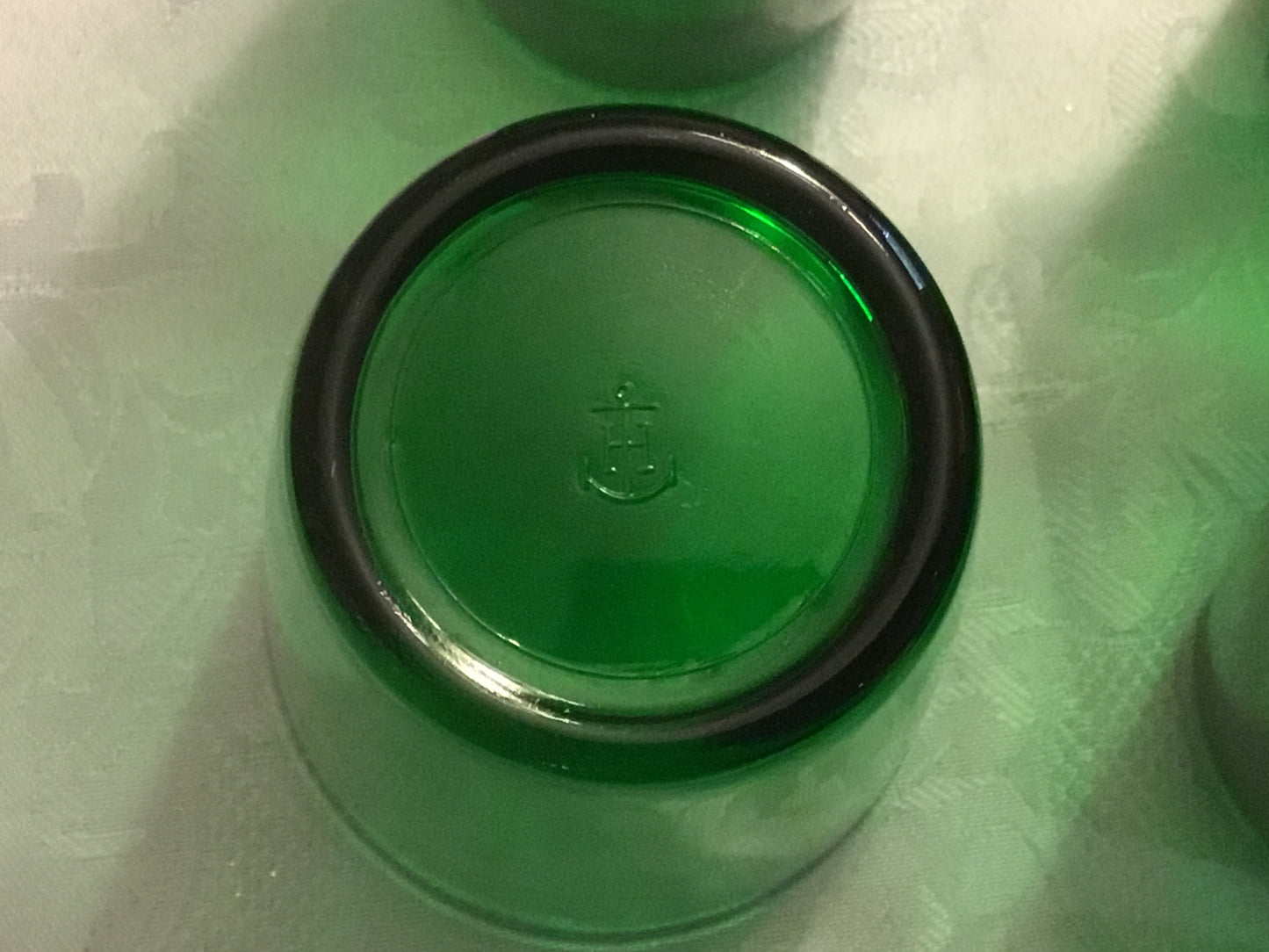 9 Oz Flat Tapered Tumbler Forest Green by Anchor Hocking, Set of 6