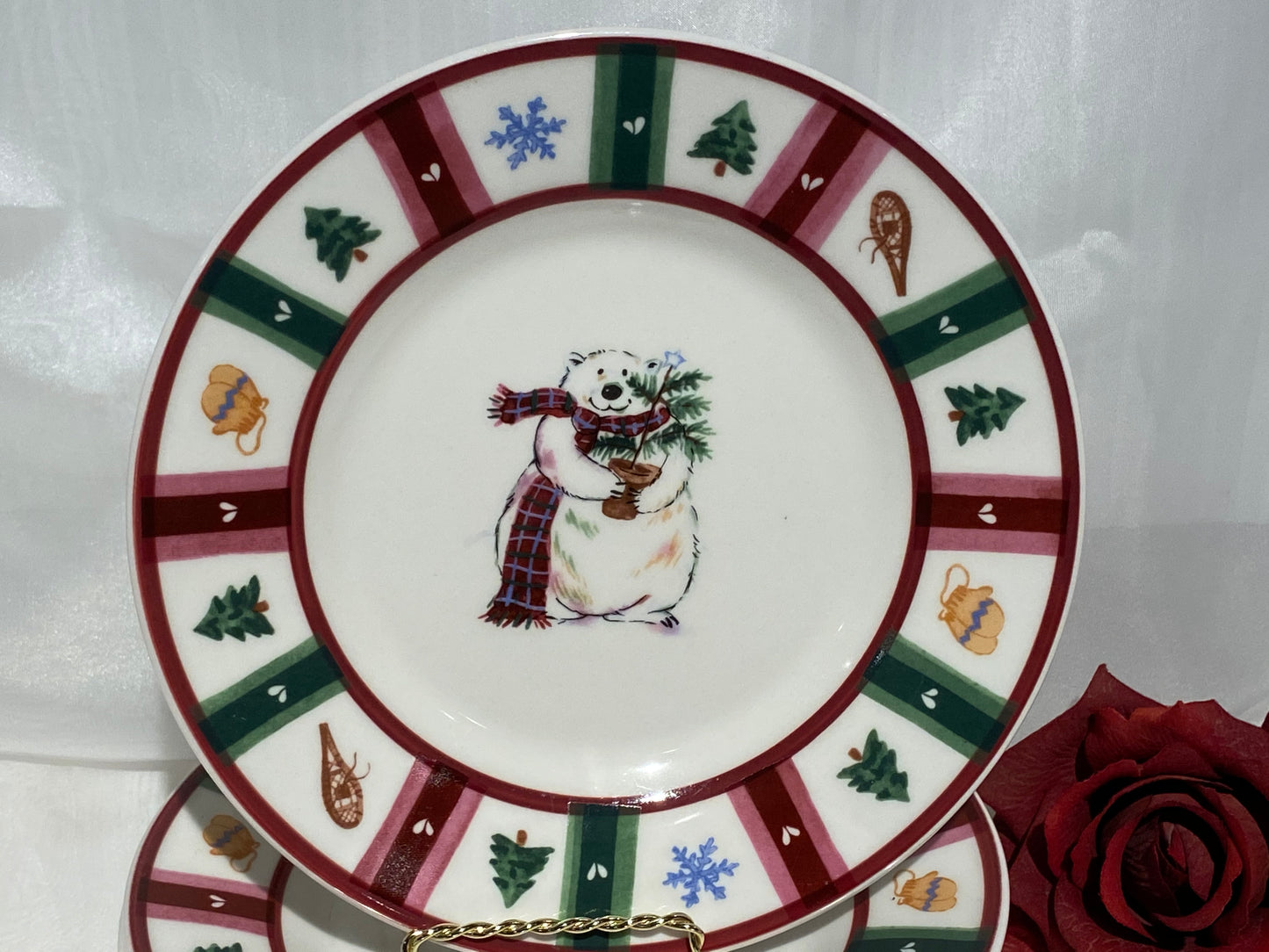 Pfaltzgraff Snow Bear Accent 8” Salad Plate