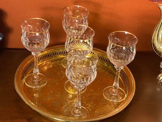 Mikasa Crystal Gold Crown Wine Glasses