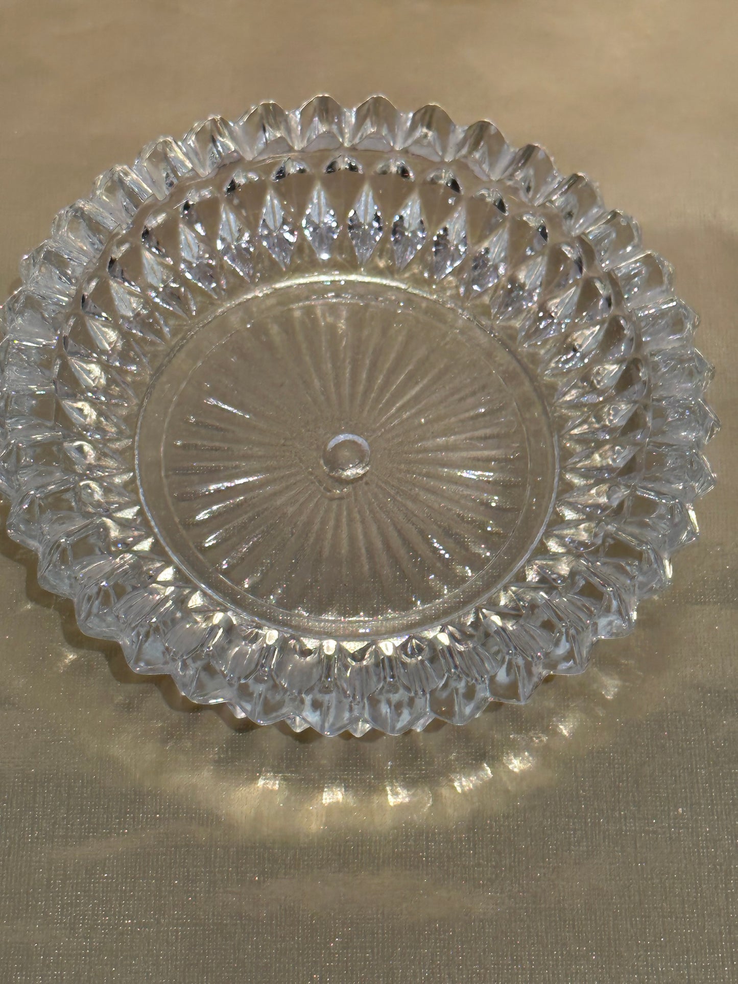 Diamond Point Indiana Glass Ashtray Trinket